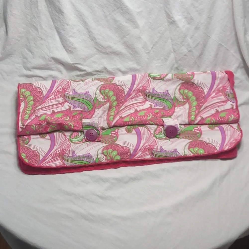 Original Carseat Canopy Infant Car Set Canopy Sprinkled‎ Pink Green Minky Dot
